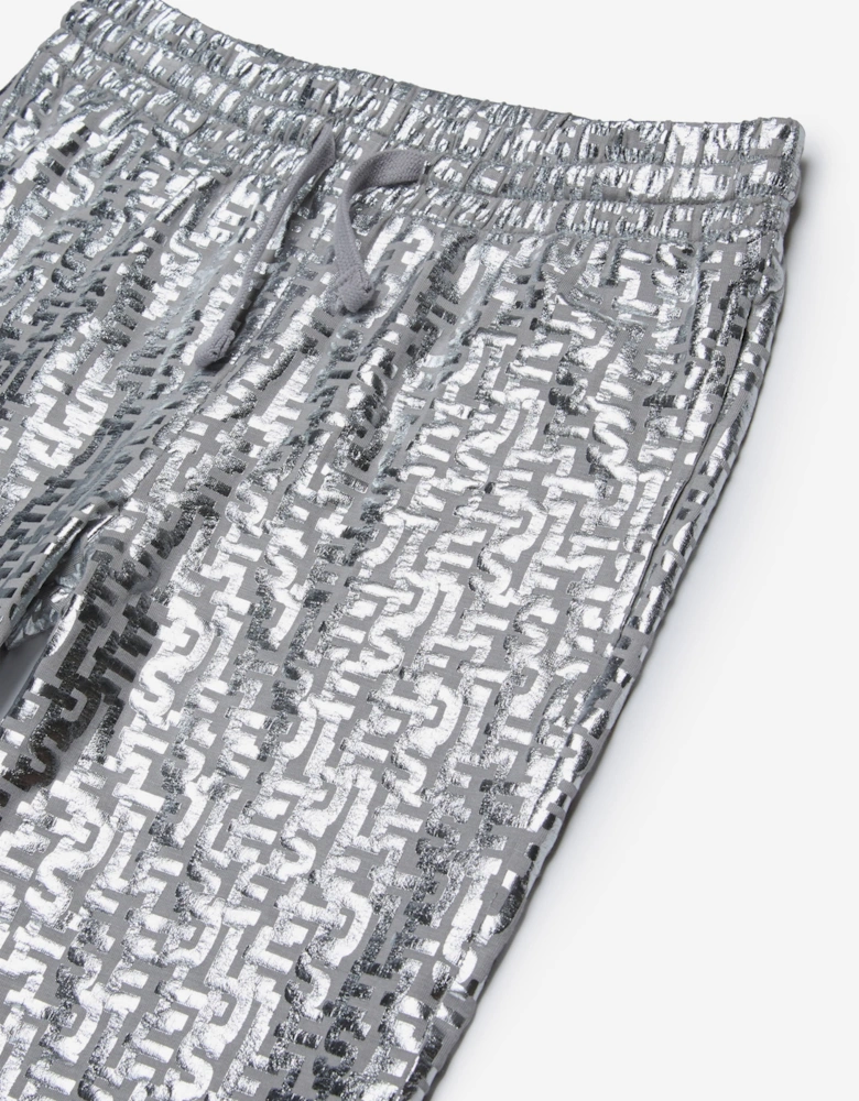 Girls Pendyx Branded Trousers in Silver
