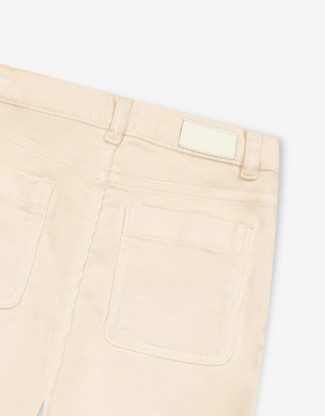 Girls Lily Wide Leg Corduroy Trousers in White