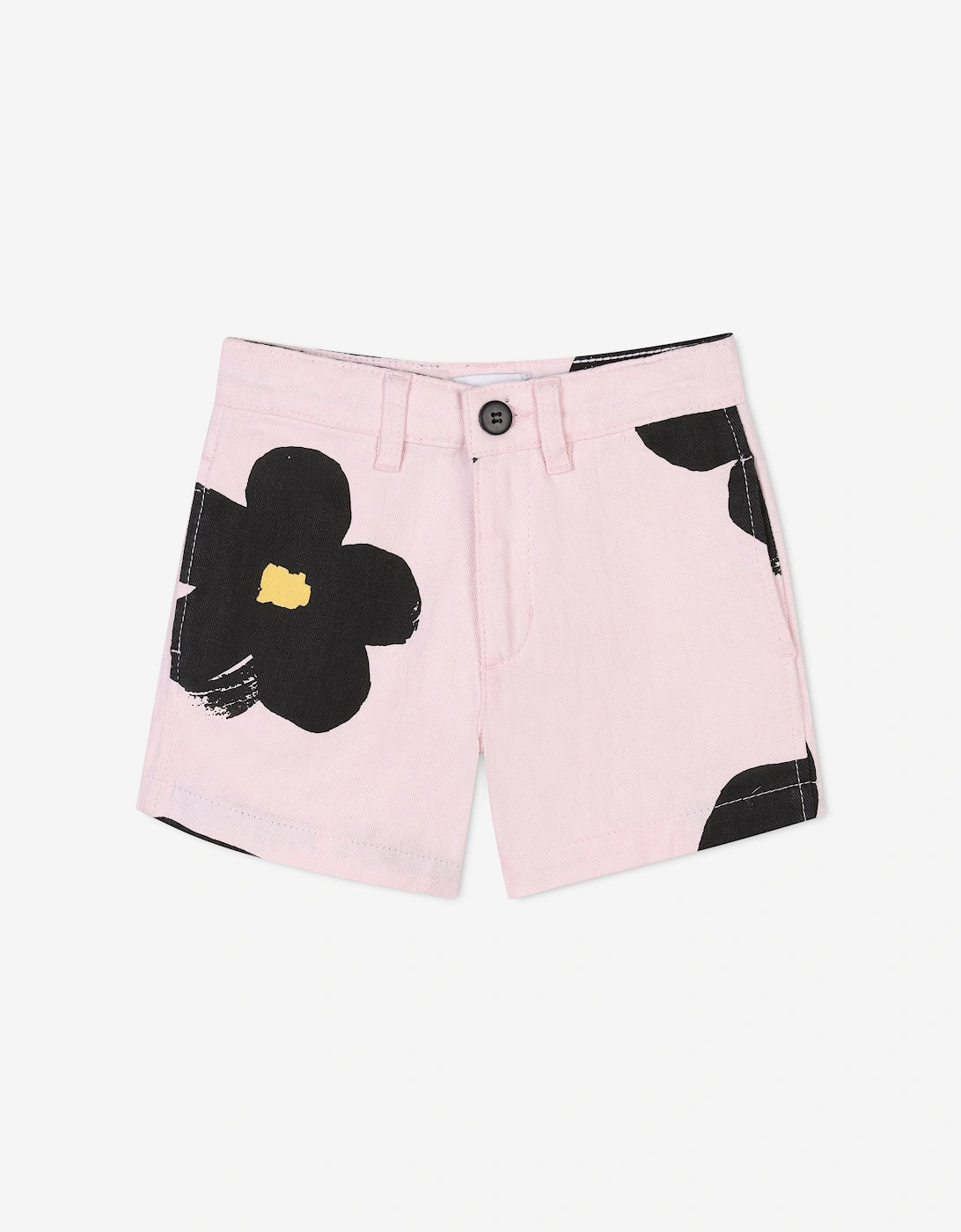 Girls Daisy Print Shorts in Pink, 5 of 4