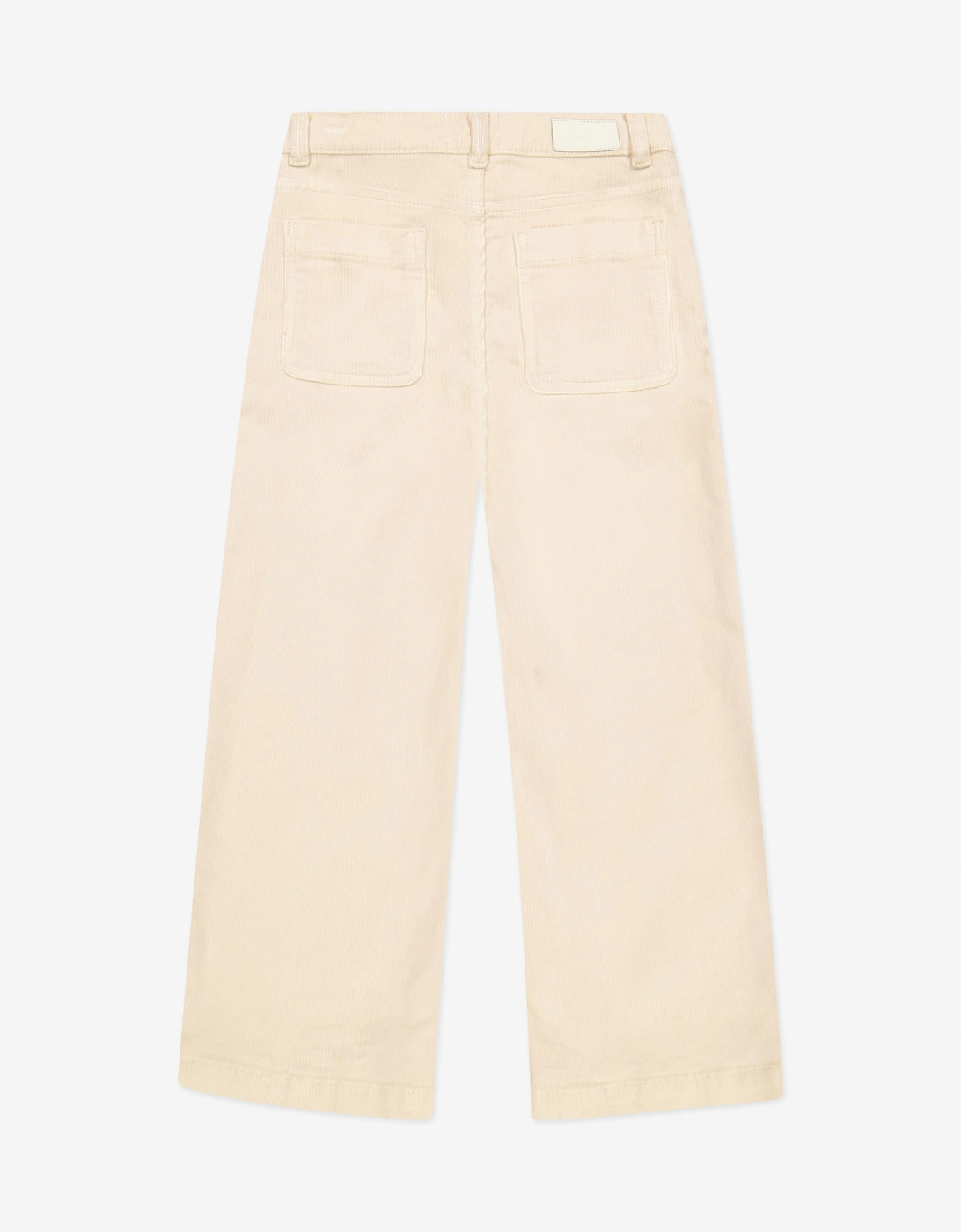 Girls Lily Wide Leg Corduroy Trousers in White