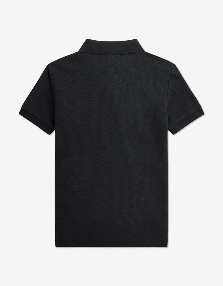 Boys Logo Polo Shirt in Black