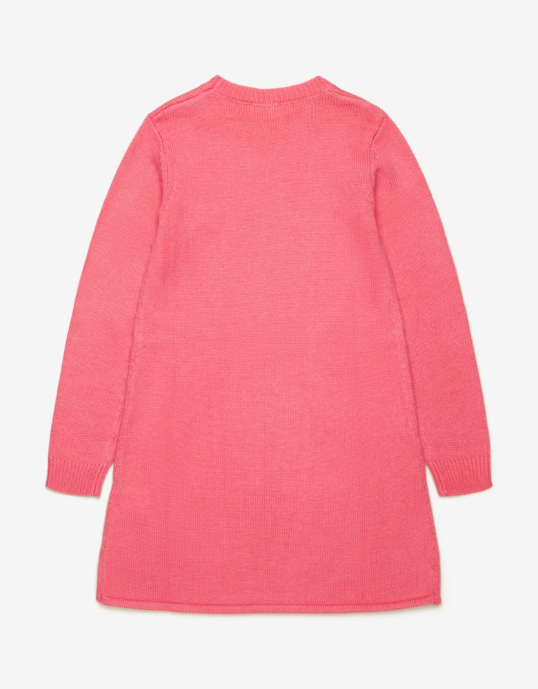 Girls Oval D Sweater Dress in Pink