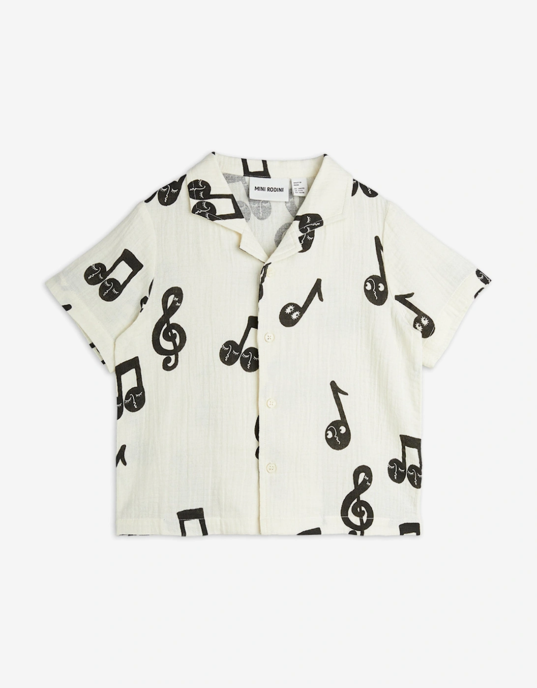 Kids Note AOP Muslin Short in White, 6 of 5