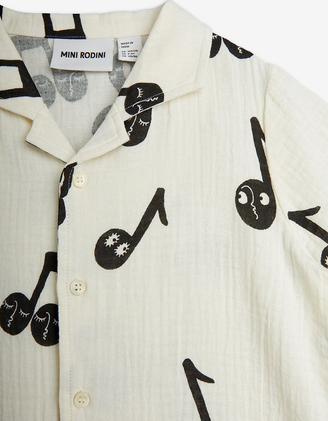 Kids Note AOP Muslin Short in White