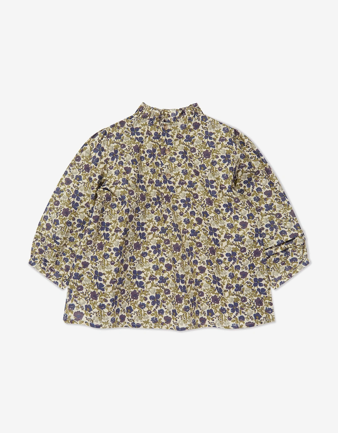 Girls Tess Floral Blouse in Beige