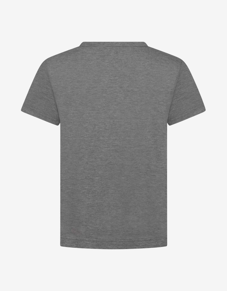 Boys Cotton Jersey Logo T-Shirt in Grey