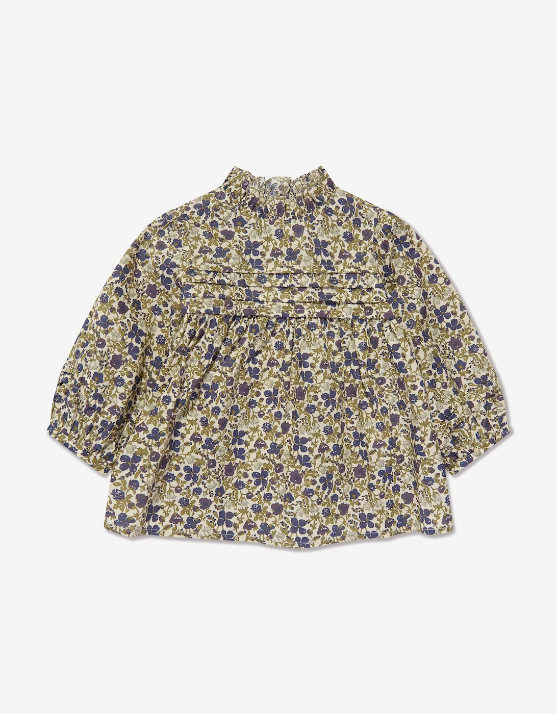 Girls Tess Floral Blouse in Beige, 7 of 6