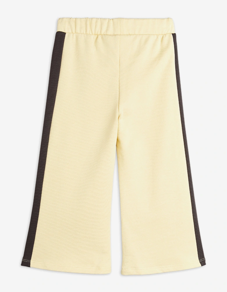 Girls Note Embroidered Joggers in Yellow