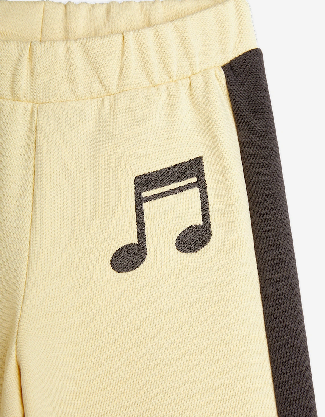 Girls Note Embroidered Joggers in Yellow