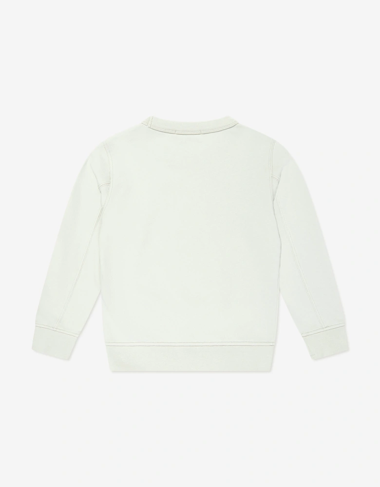 Boys Compass Logo Sweatshirt in Ivory