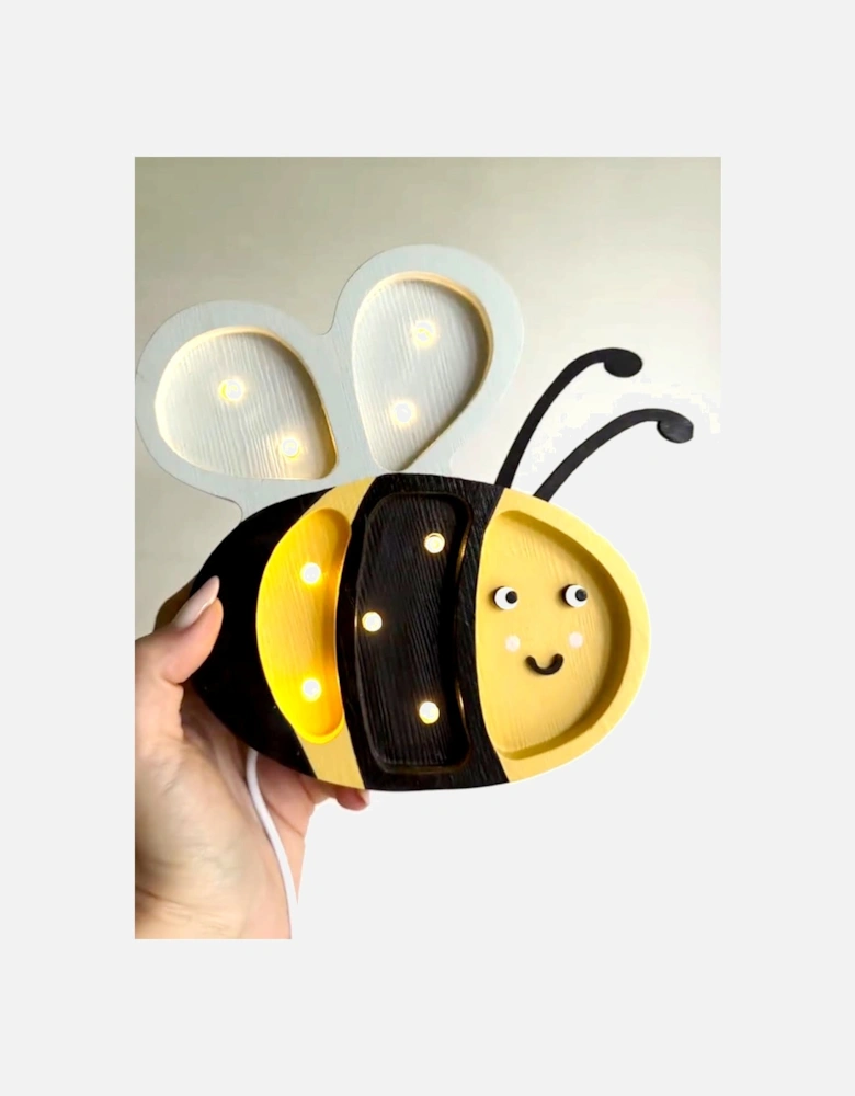 Happy Bee Lamp in Yellow (16x18.5x5.5 cm)
