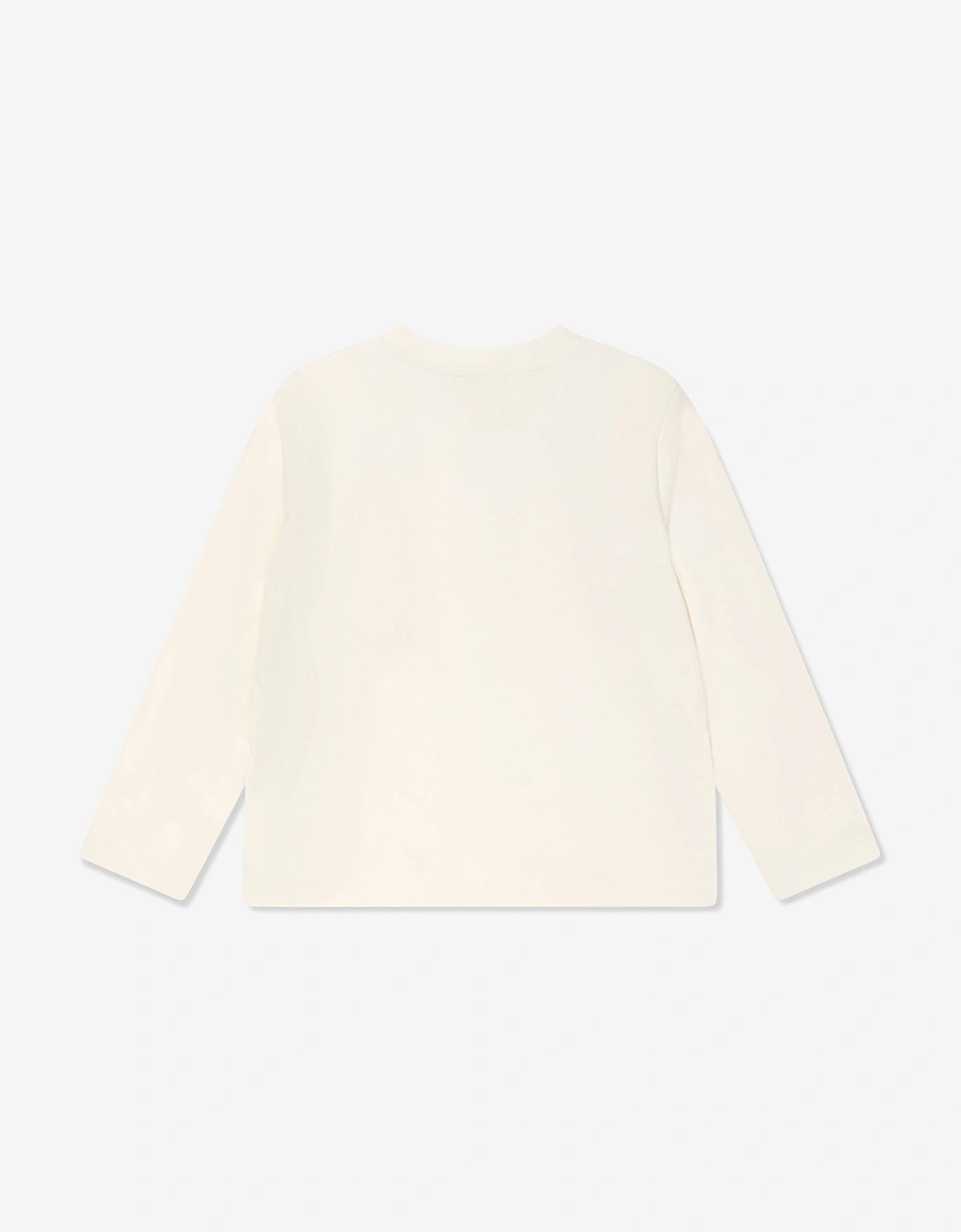 Girls Long Sleeve Logo T-Shirt in Ivory