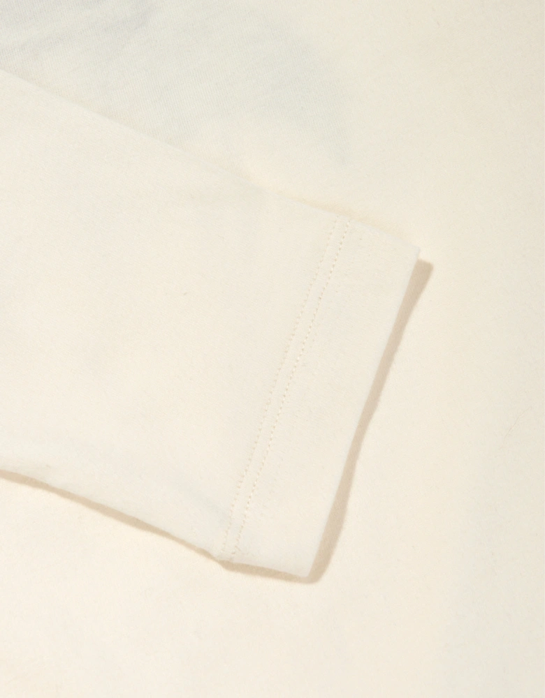 Girls Long Sleeve Logo T-Shirt in Ivory