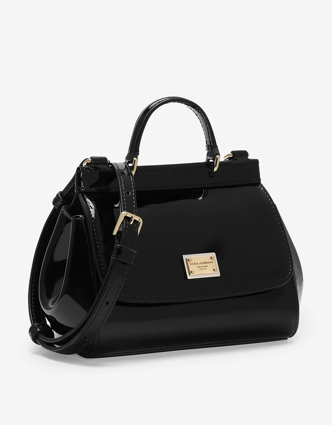 Girls Patent Leather Handbag in Black