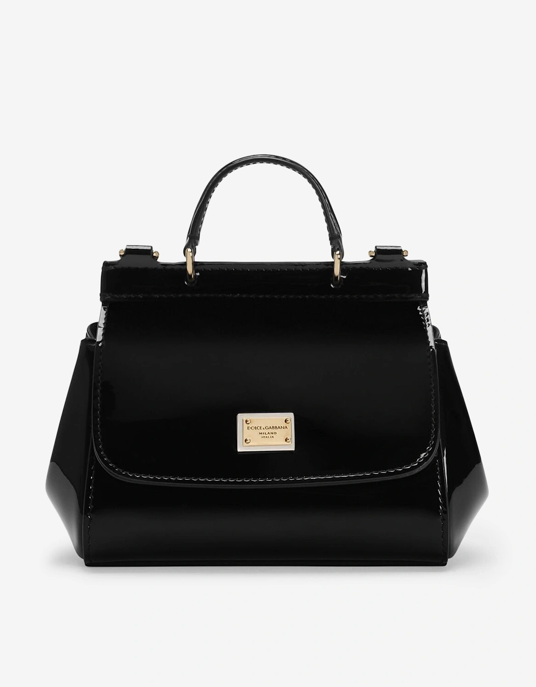 Girls Patent Leather Handbag in Black, 8 of 7