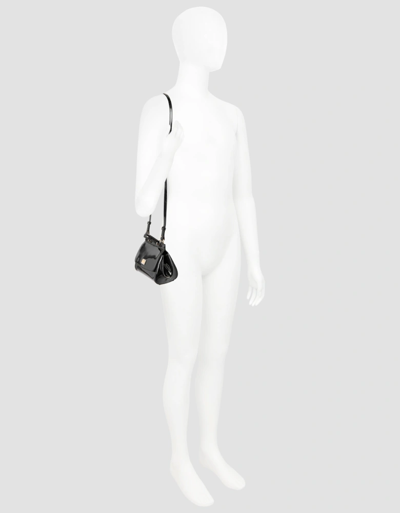 Girls Patent Leather Handbag in Black