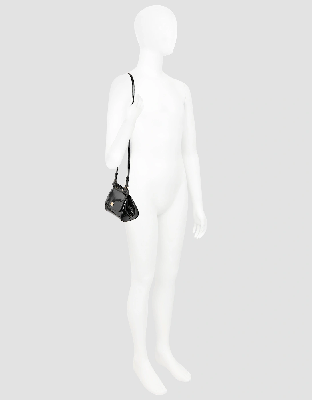 Girls Patent Leather Handbag in Black