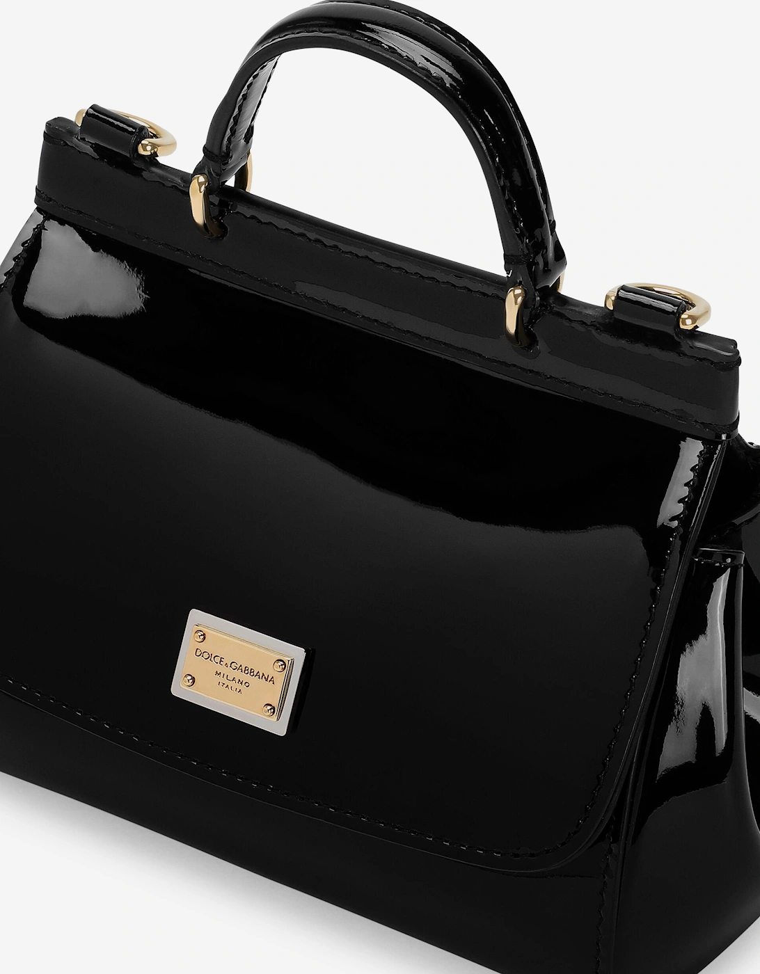 Girls Patent Leather Handbag in Black