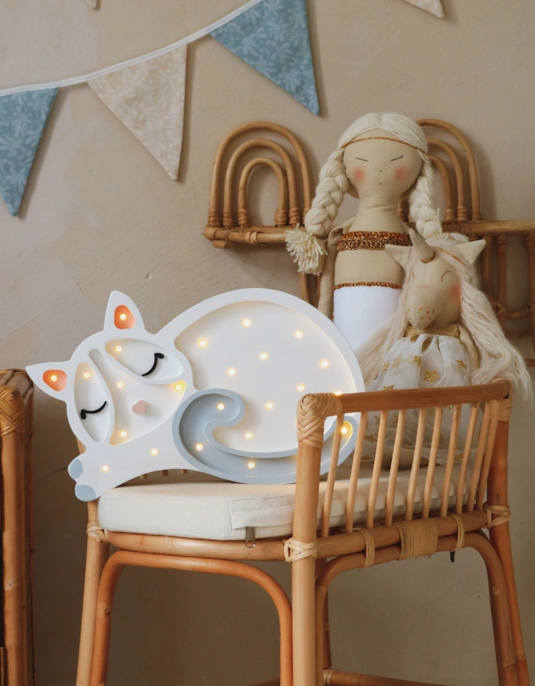 Cat Lamp in White (20.5x38x5.5 cm)