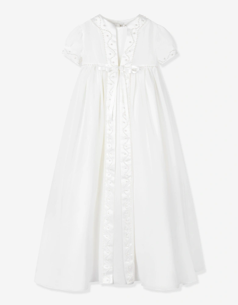 Baby Girls Christening Robe, Coat and Bonnet in Ivory