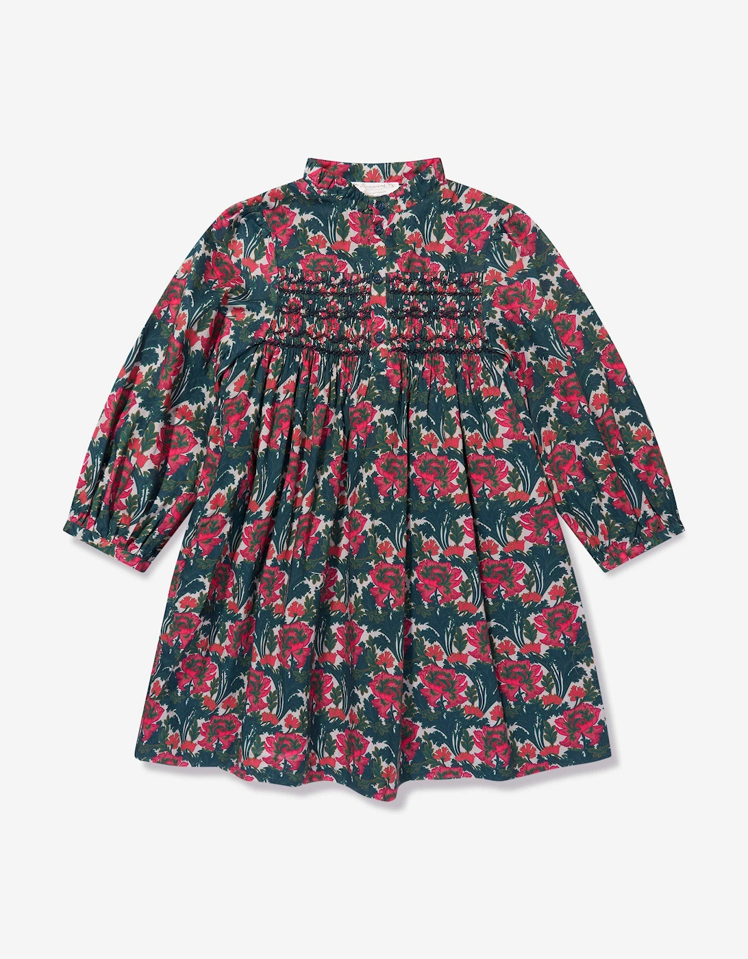 Girls Tamsin Smocked Dress in Multicolour, 5 of 4