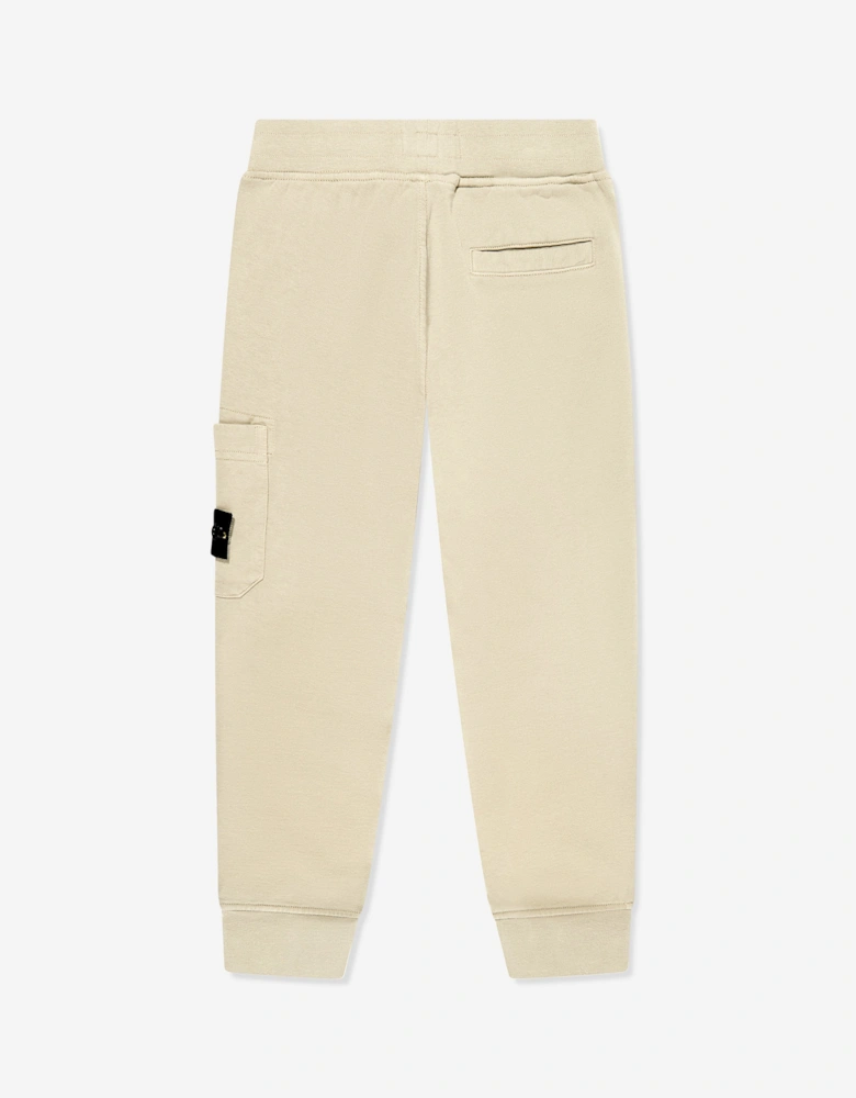 Boys Logo Joggers in Beige