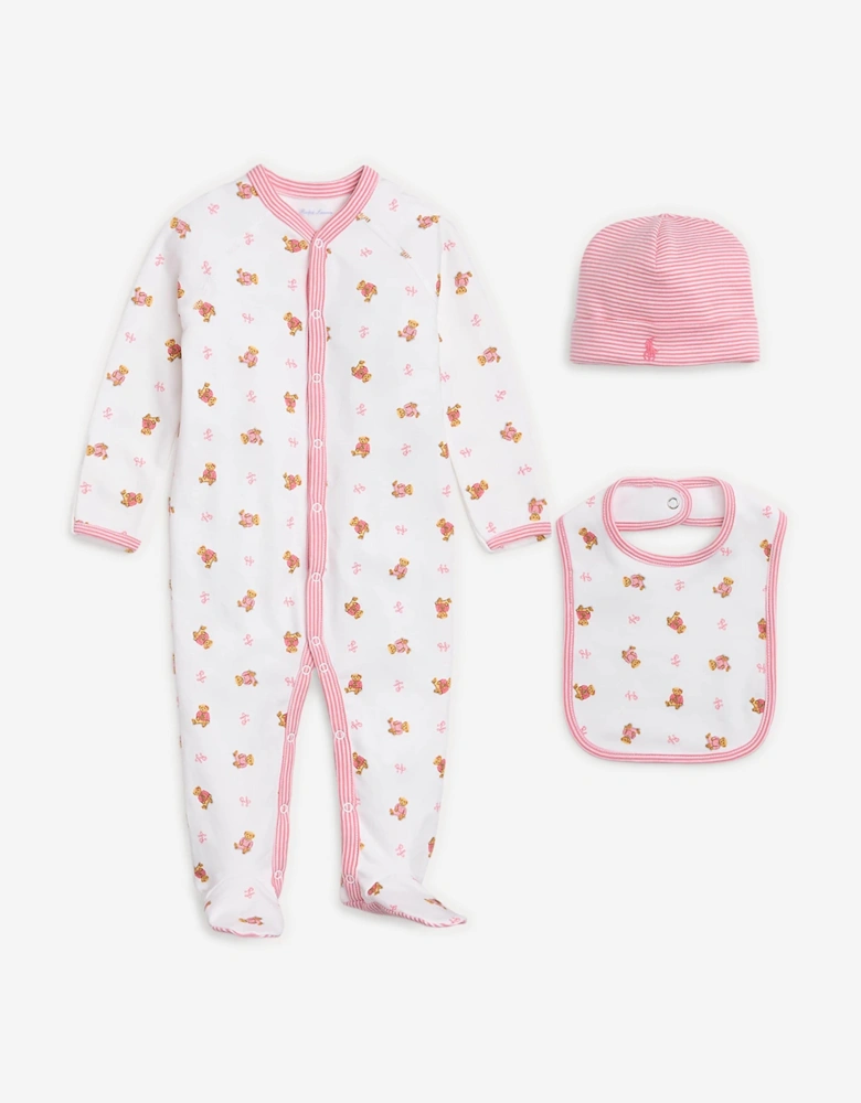 Baby Girls 3 Piece Gift Set in White