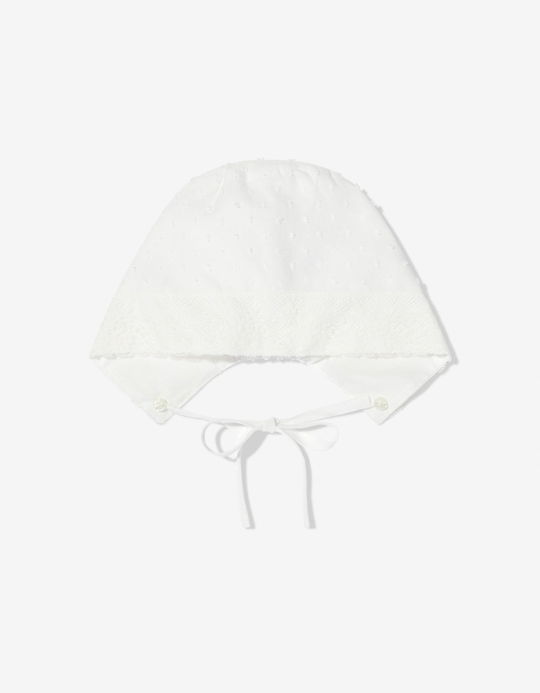 Baby Girls Dress and Bonnet in Ivory