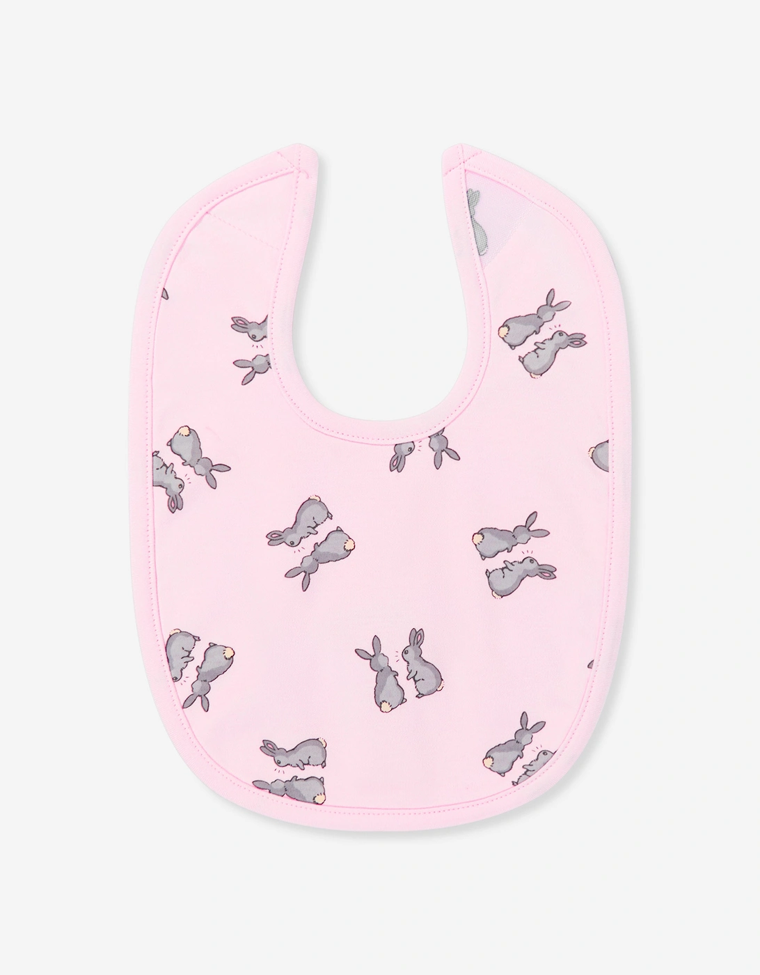Baby Girls Bunny Bib in Pink, 5 of 4