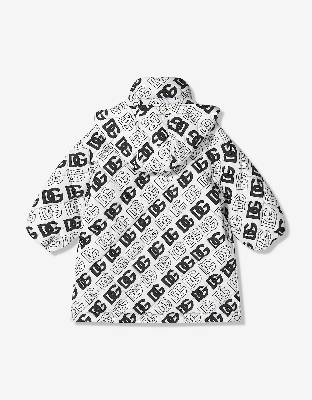 Kids All Over Logo Print Hooded Jacket