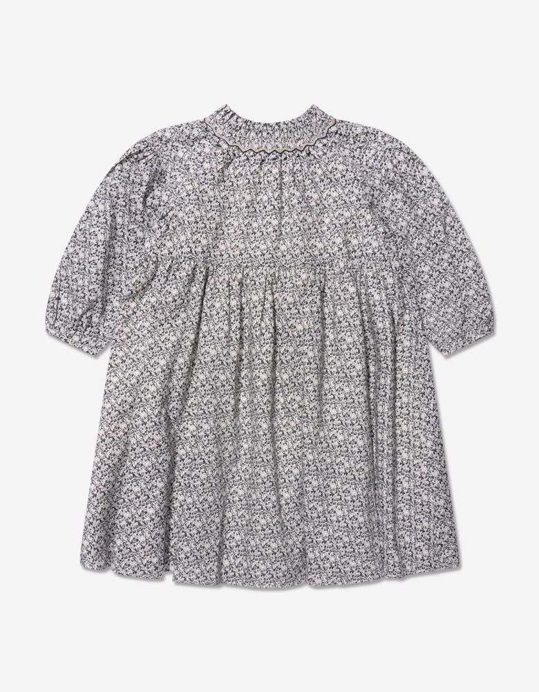 Girls Bluebell Cotton Dress in Blue