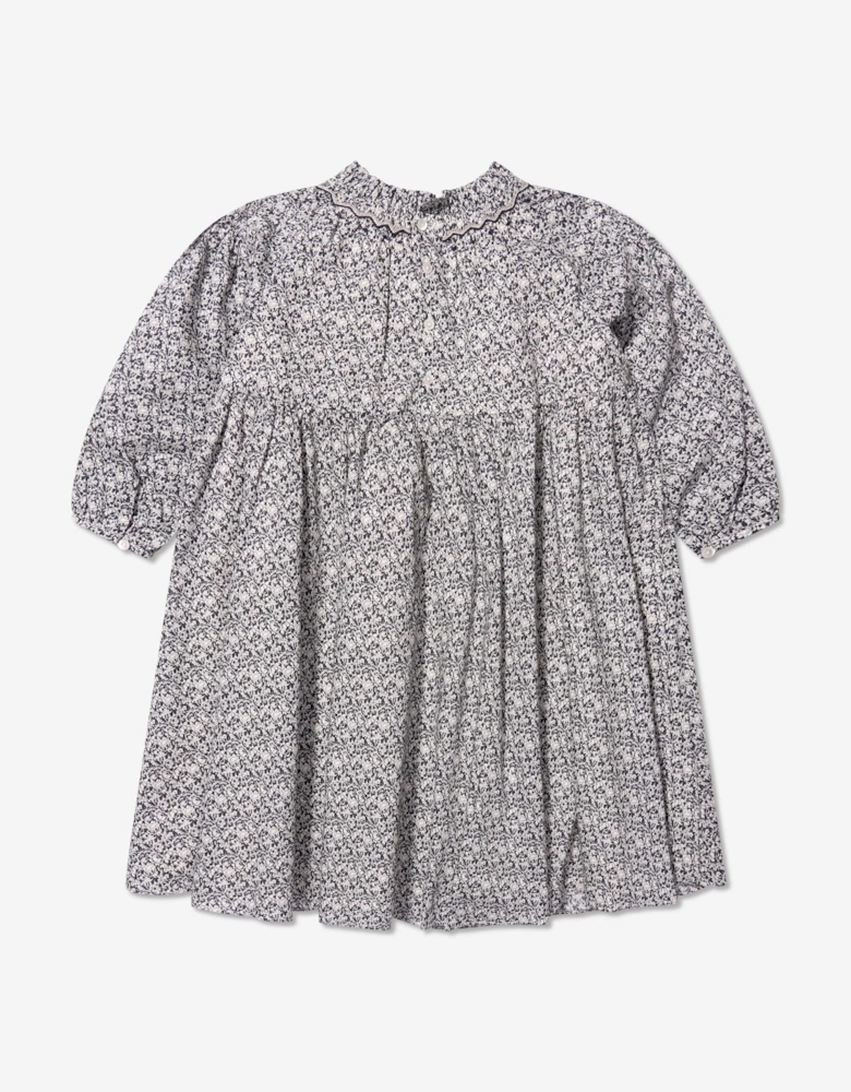 Girls Bluebell Cotton Dress in Blue