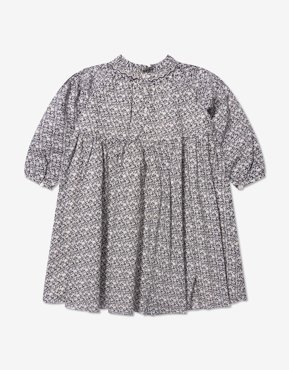 Girls Bluebell Cotton Dress in Blue