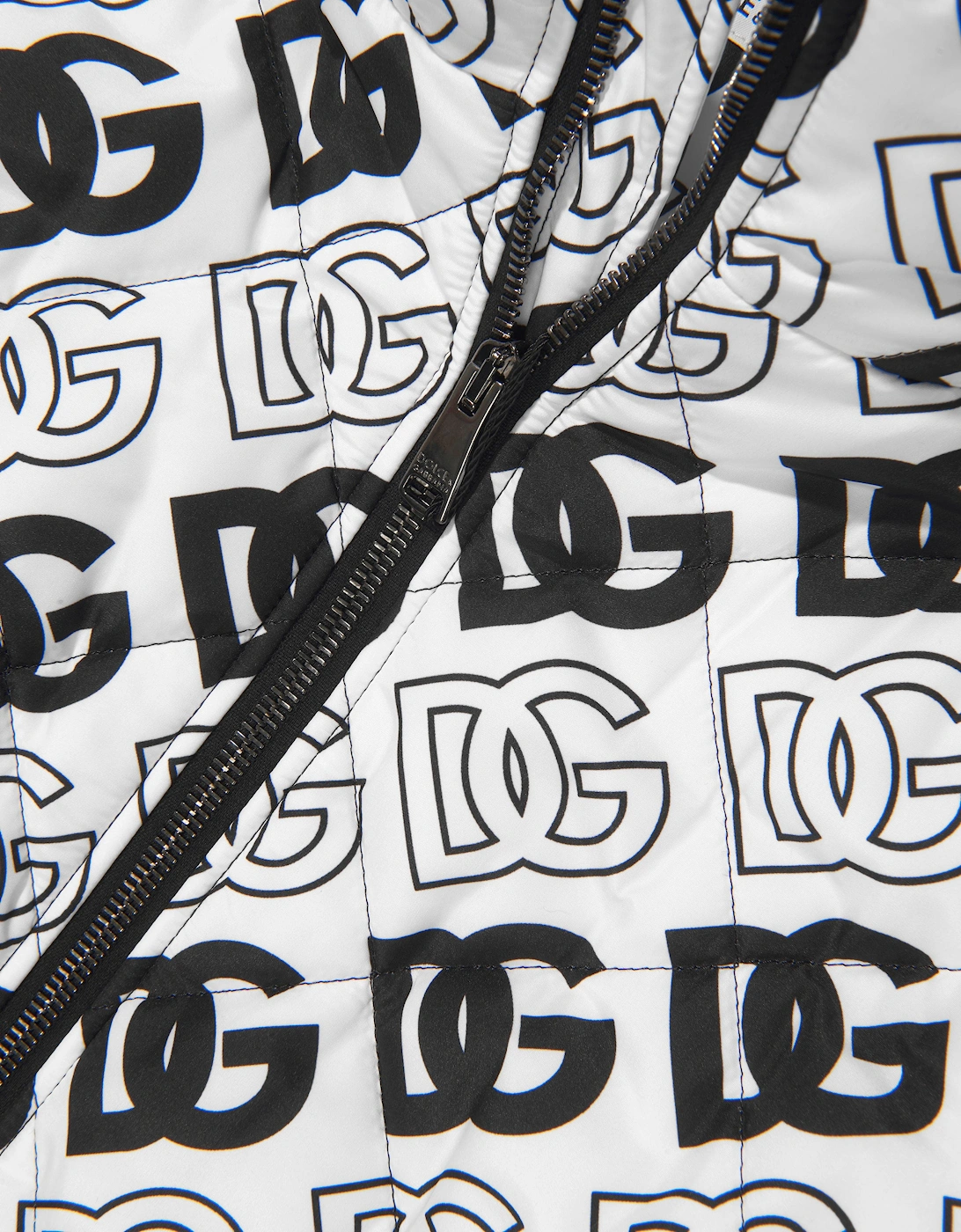Kids All Over Logo Print Hooded Jacket