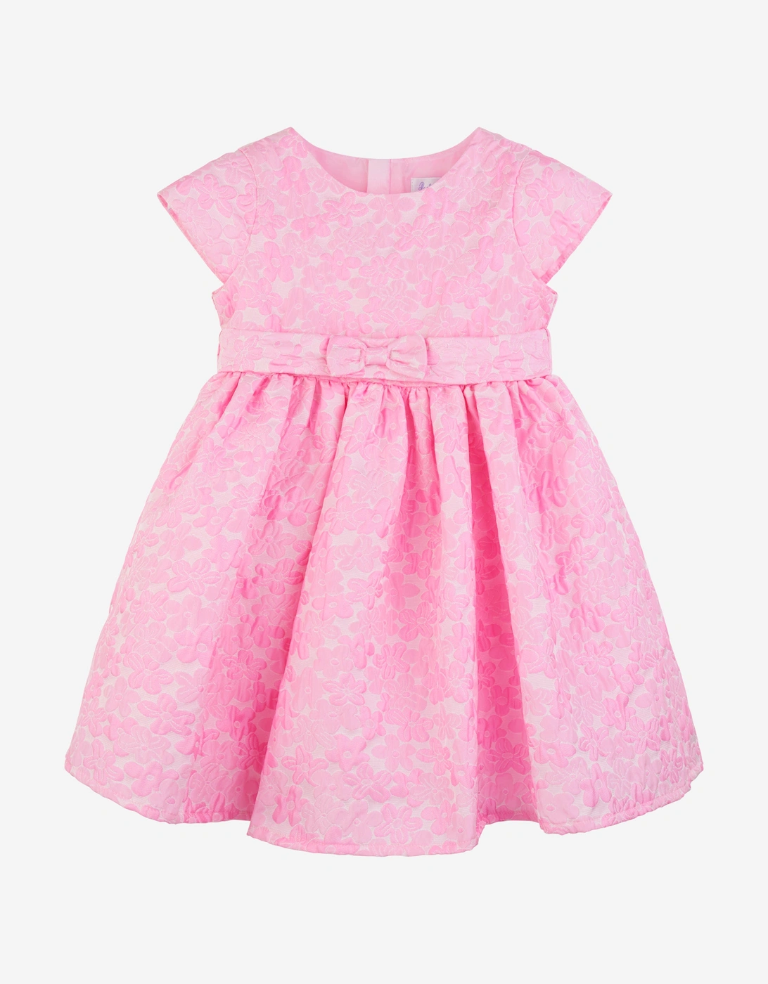 Girls Daisy Damask Party Dress in Pink, 5 of 4