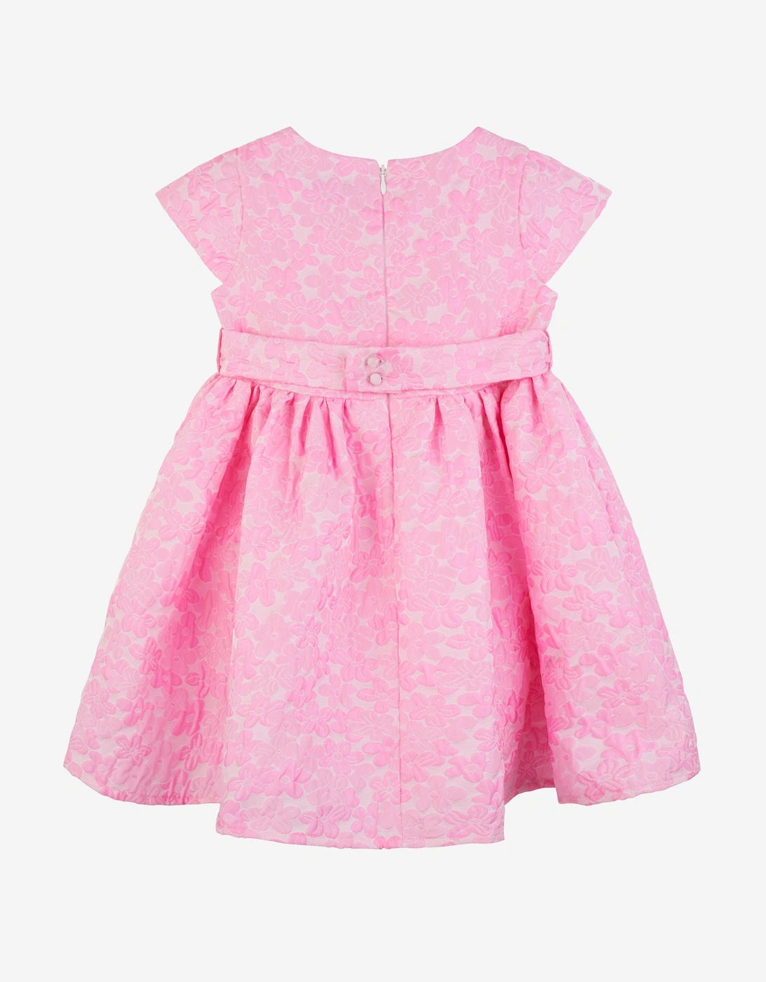 Girls Daisy Damask Party Dress in Pink
