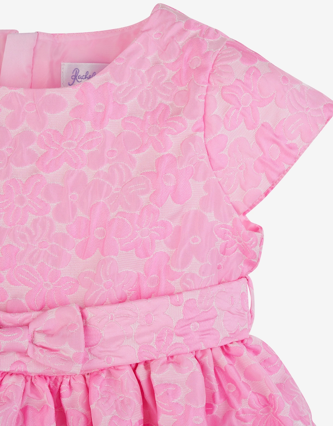 Girls Daisy Damask Party Dress in Pink