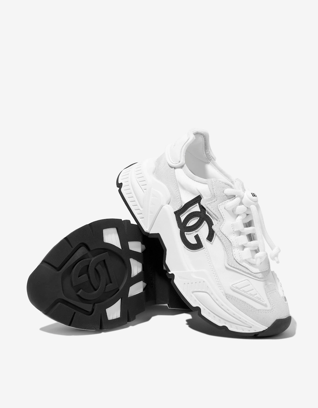 Kids Mixed Materials Daymaster Trainers in White