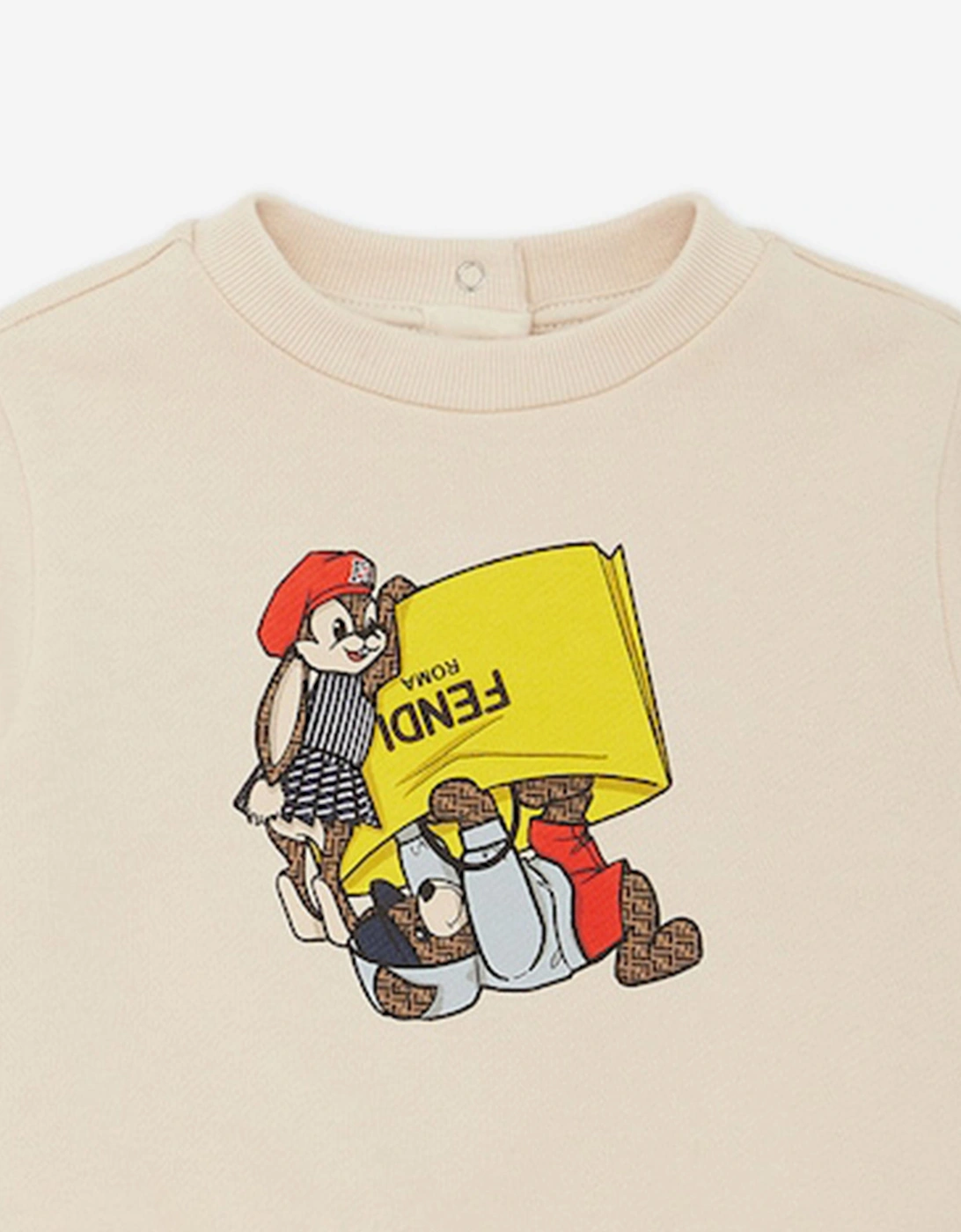 Baby Graphic Sweatshirt in Beige