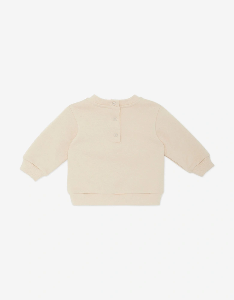 Baby Graphic Sweatshirt in Beige