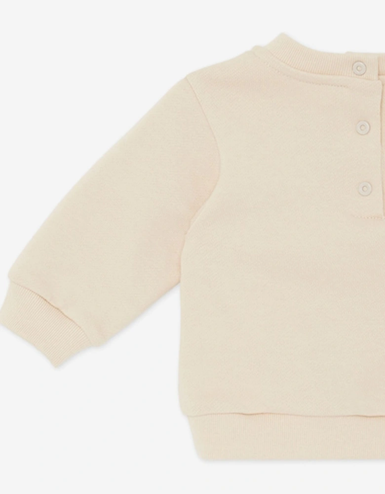 Baby Graphic Sweatshirt in Beige