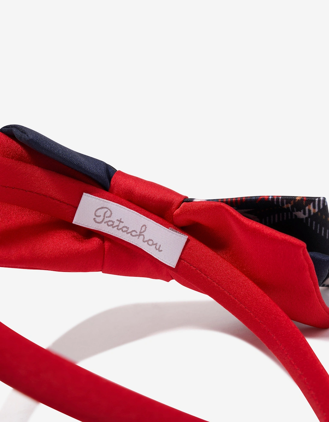 Girls Tartan Bow Headband in Red