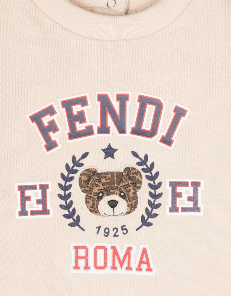 Baby Logo Sweatshirt in Beige