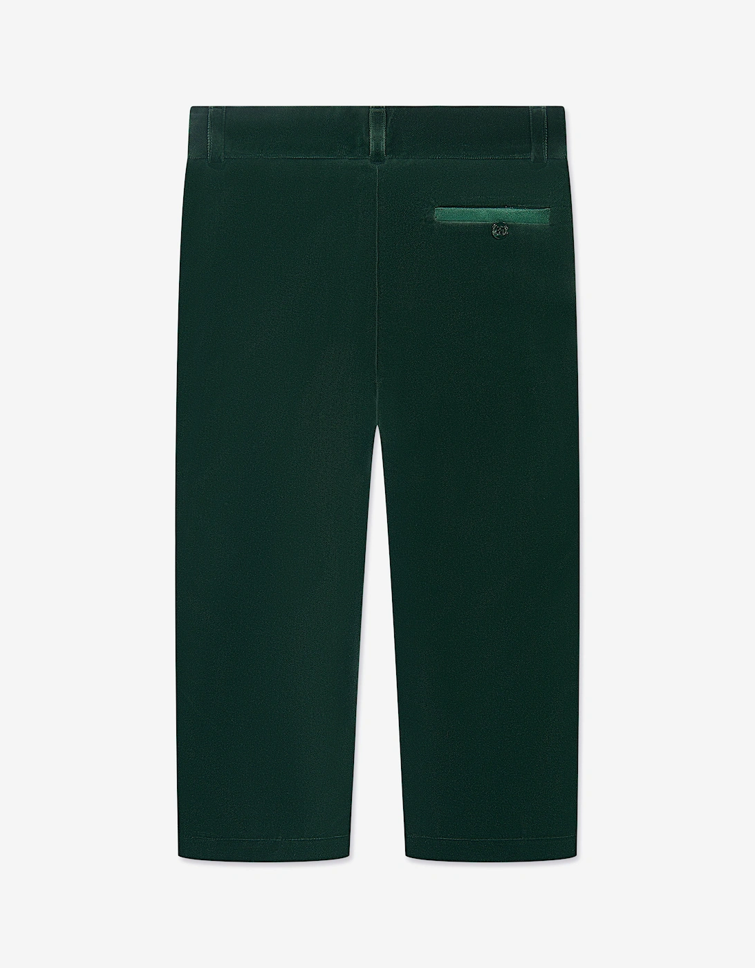 Boys Cotton Trousers in Green