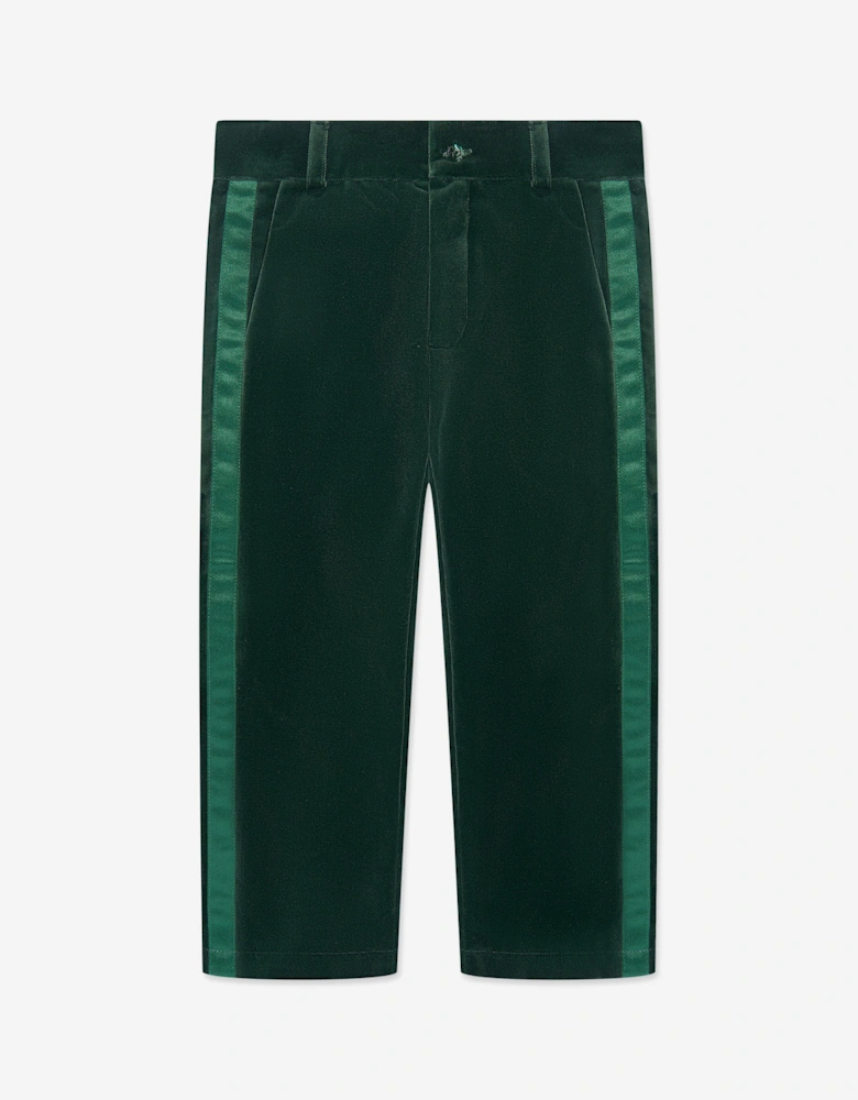 Boys Cotton Trousers in Green
