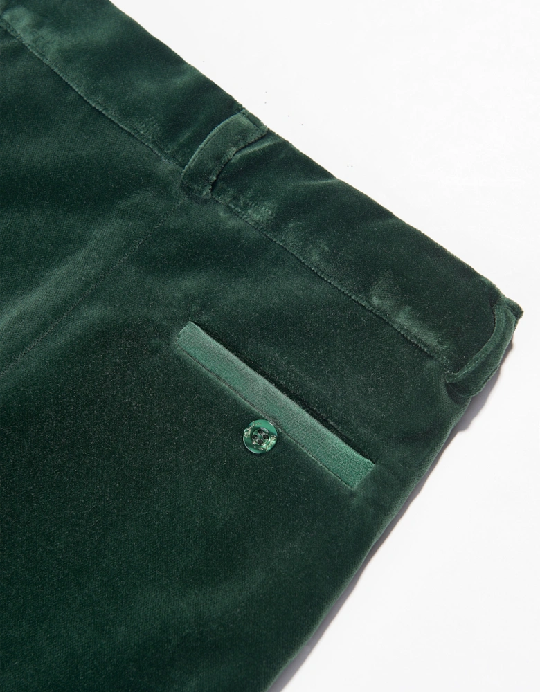 Boys Cotton Trousers in Green