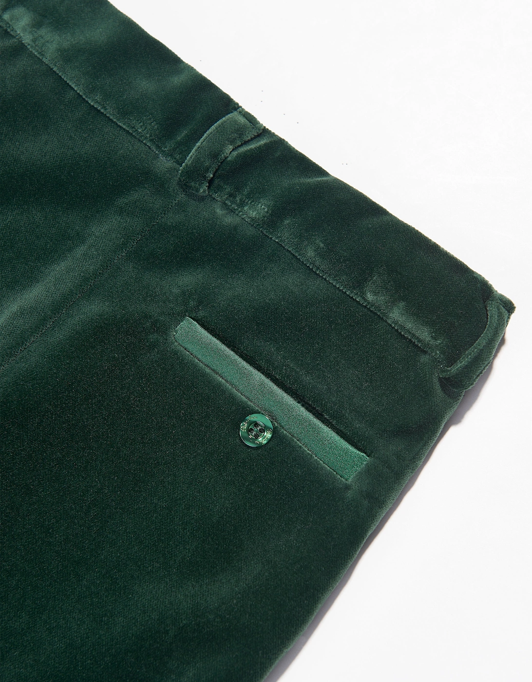 Boys Cotton Trousers in Green