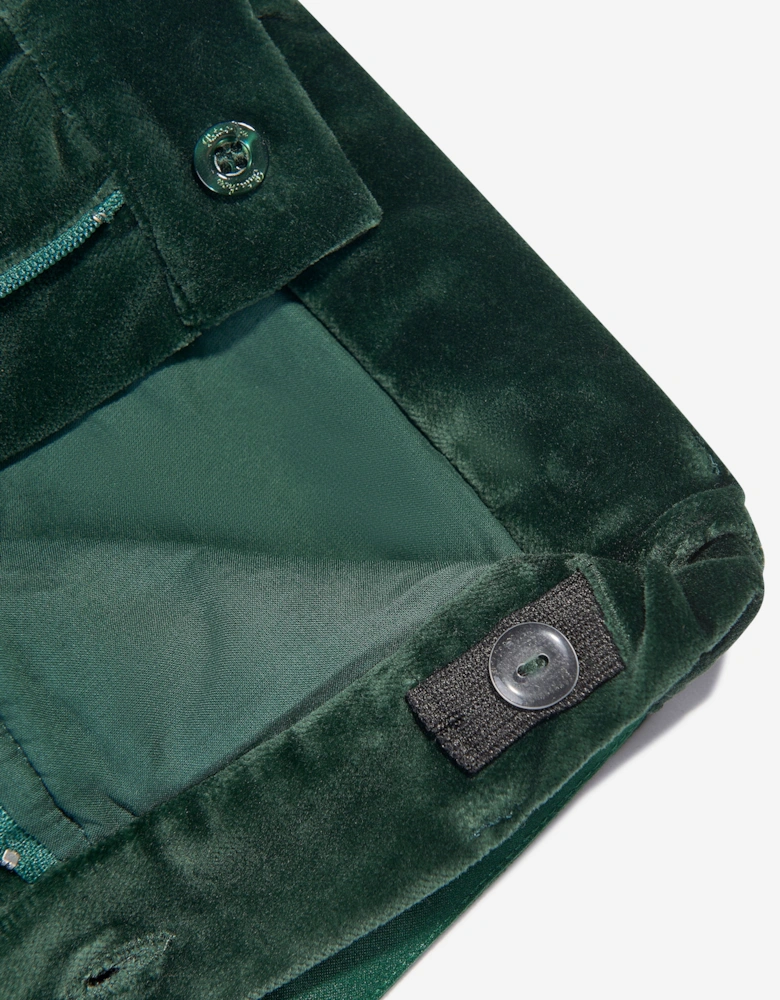 Boys Cotton Trousers in Green