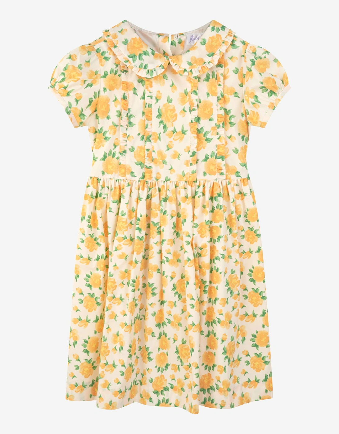 Girls Marigold Frill Dress in Yellow, 5 of 4