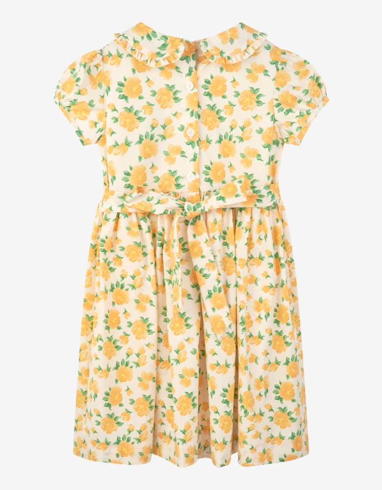 Girls Marigold Frill Dress in Yellow